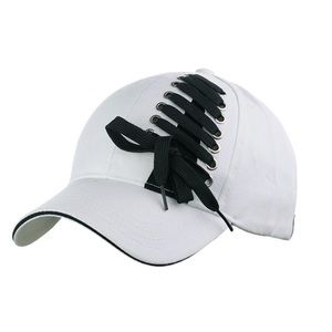 C.C Interchangeable Shoelace Two Tone Adjustable Precurved Baseball Cap Hat